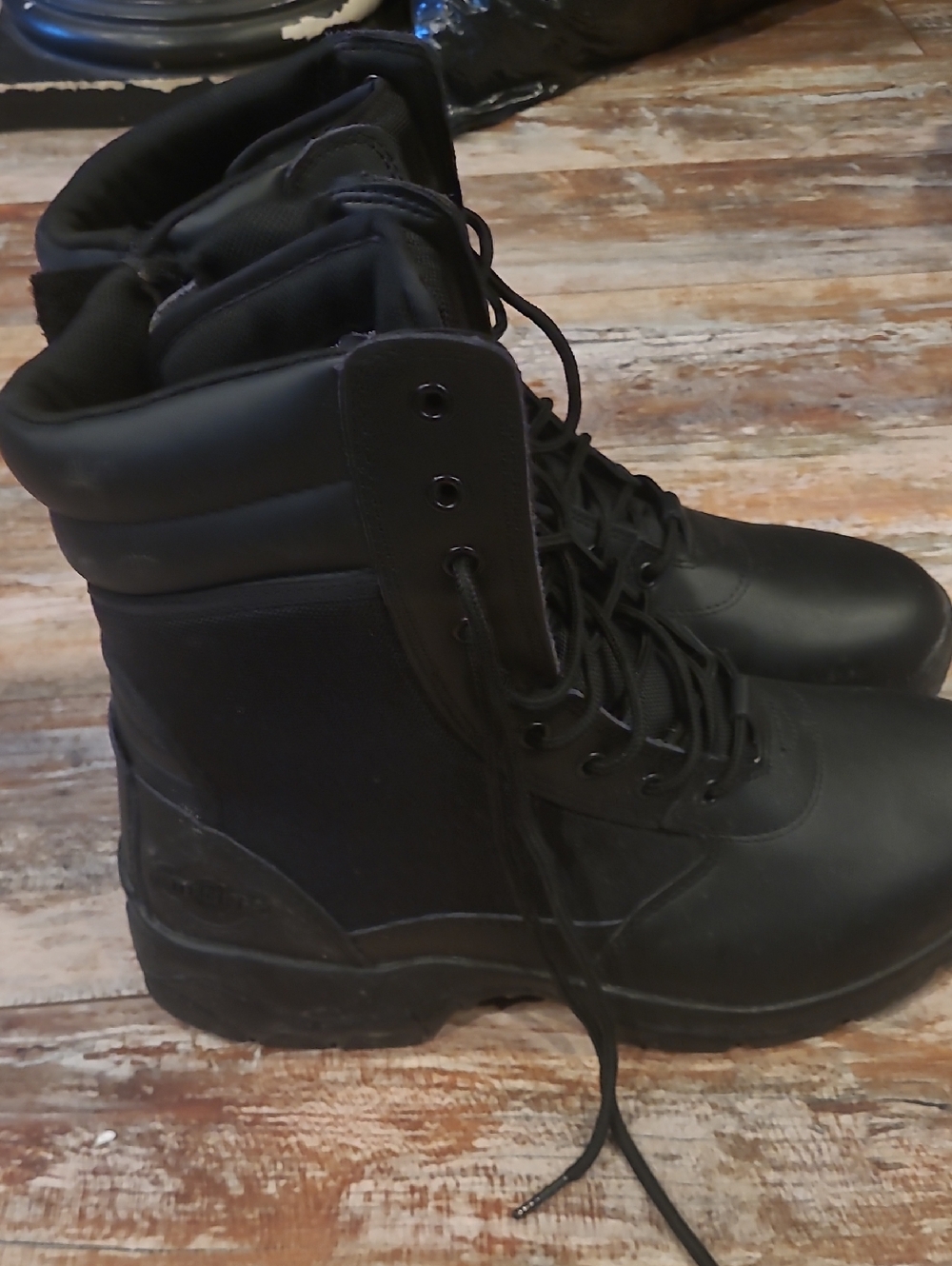 Men's Black Lace-Up Tactical Boots